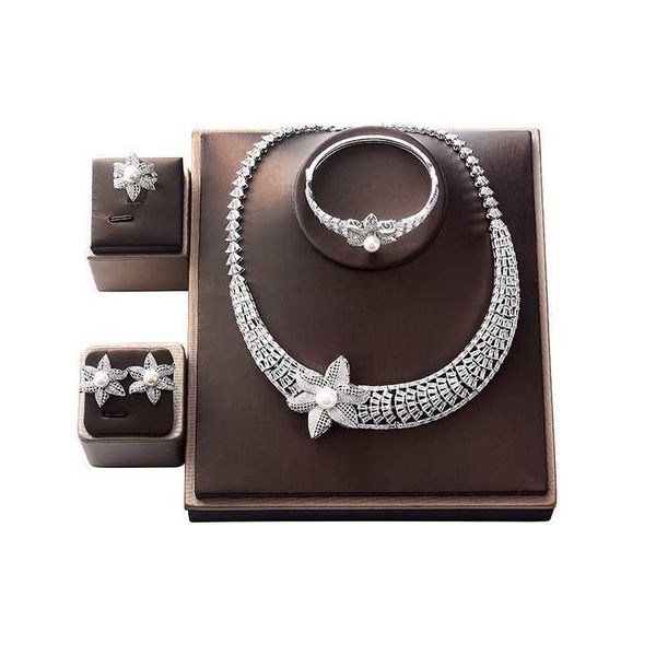 

link, chain baoyi crystal wedding zircon necklace bracelets set african jewelry sets for women, Black