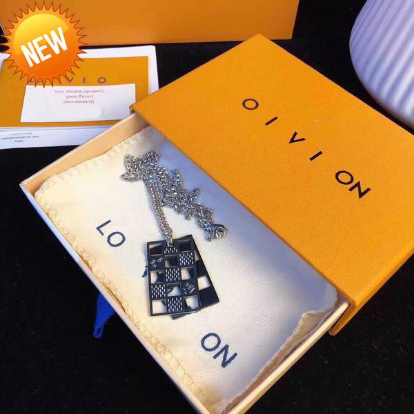 

brand double tag necklaces designer luxury pendant necklace classic premium jewelry long chain fashion selected style designed for men and w, Silver