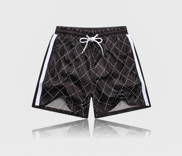 

designer men's t-shirts board shorts summer beach pants quick drying swimwear male swim shorts with liner swimming trunks #02g, White;black