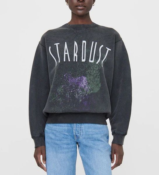 

23ss ab ramona sweatshirts women designer bings washed black letters print vintage sweater fashion new hoodie