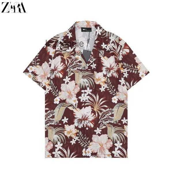 

2023 men's casual shirts spotted pattern wacko maria hawaiian shirt men women t-shirt beach tees oversized cx 19 ogrz, White;black