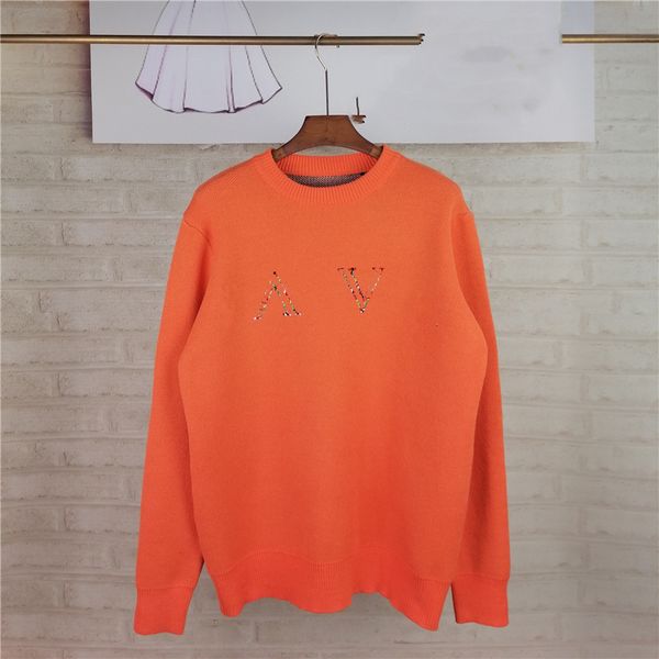 

fashion men's sweaters 2023 langfannity luxury designer knitted sweater alphabet logo couple casual sports loose long-sleeved size s-xx, White;black