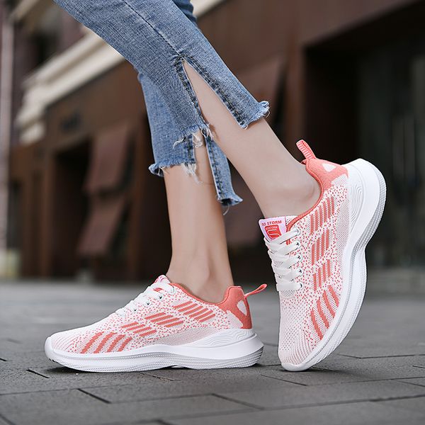 

womens shoes autumn flat gingham sneakers women zapatillas de mujer outdoor breathable walking ladies shoes candy color, Black