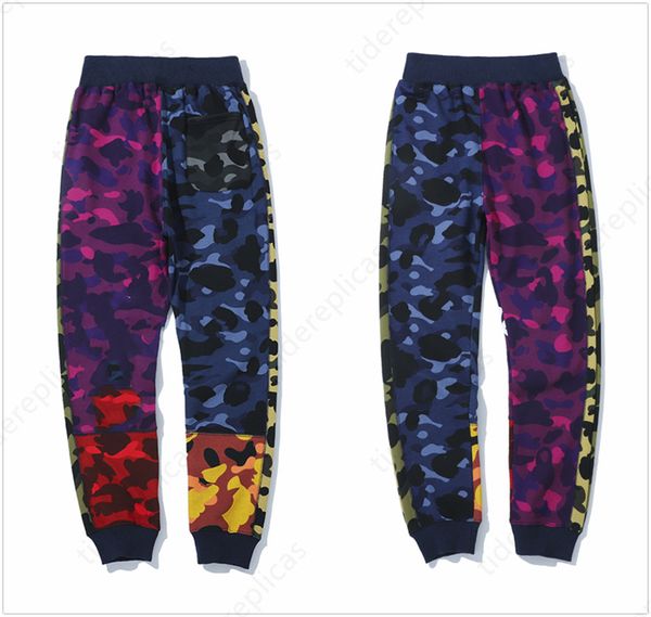 

pants camo mens designer pants cargo joggers sweatpants cargos graffiti print sweatpant jogger pantalon cargo high street hip hop couples sh, Black