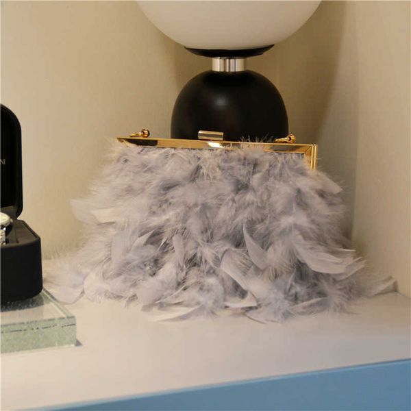 

evening bags designer handbags for women 2023 feather clutch purses ostrich tote shoulder crossbody 230427