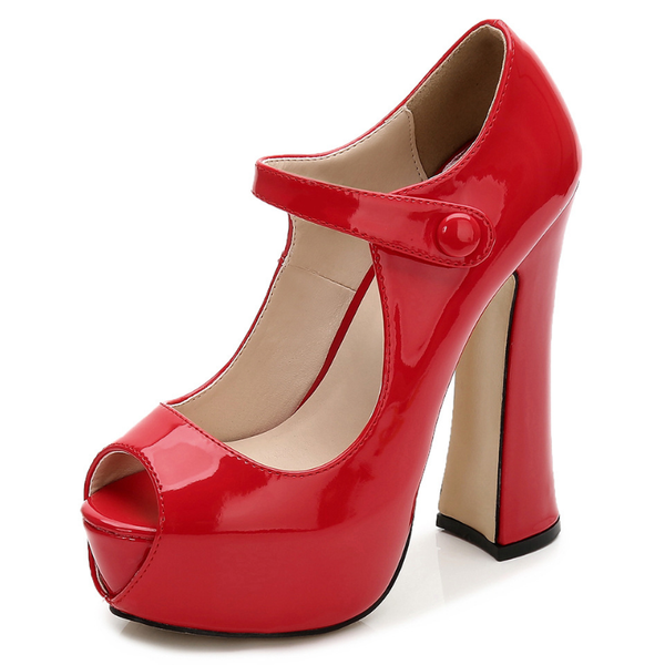 

2023 new autumn women shoes elegant open toe pumps high heels platform shoes woman for party wedding big size 44 45 46 wsh4106, Black