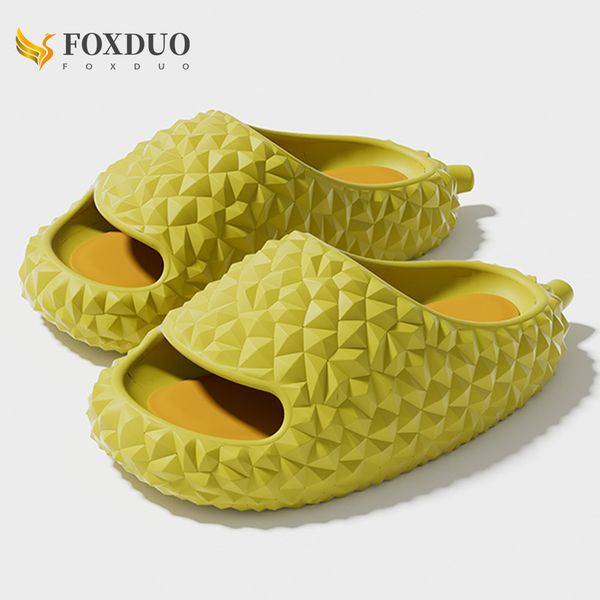 

new funny durian slippers women men slides soft thick bottom outdoor sandals flip flop casual ladies summer beach sandals, Black