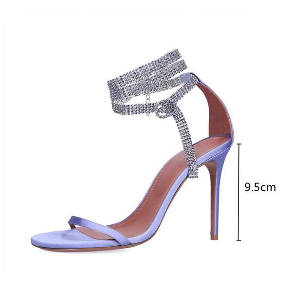 

nxy sandals fashion brand women goldiator shoes ankle strap rhinestone high heels summer female party dress pumps 230406, Black