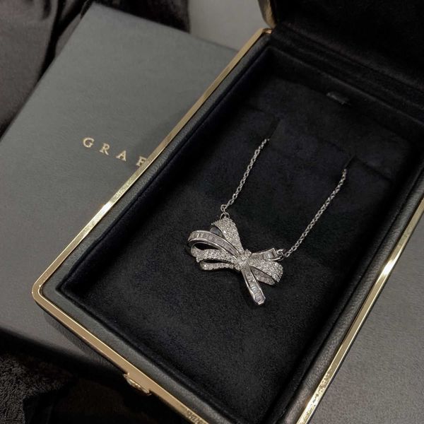 

chiicyou graaa * f color bow with a light and luxurious temperament collarbone pure desire new item for the summer of 2022, Silver