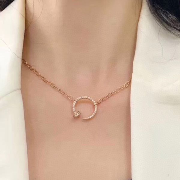 

nail necklace clou series pendant gold plated 18k for women designer for man diamond t0p advanced materials brand designer european size ann, Silver