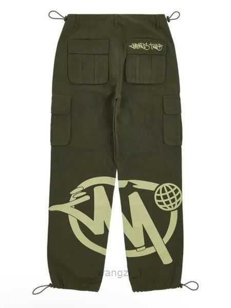 

minustwopants trendy brand cargo mini two streetwear pocket high waist straight trousers printed hip-hop y2k 9 zhss, Black