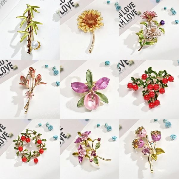 

plant flower brooch floral pin men women fashion sunflower daisy wreath corsage brooches dress shawl clothing decoration, Gray