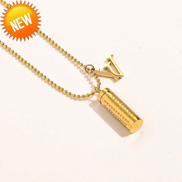 

fashion womens luxury design necklace choker chain 18k gold plated stainless steel necklaces pendant statement wedding jewelry accessories, Silver