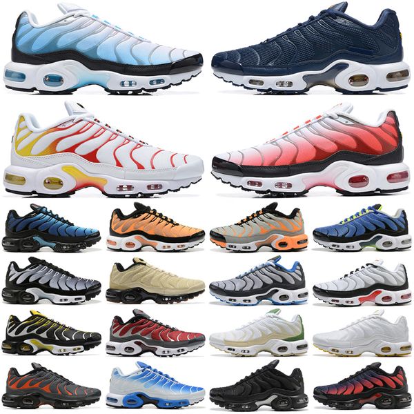 

2023 tn plus terrascape running shoes tns men unity black white university blue grape gold bullet hyper sky blue fury jade mens trainers out
