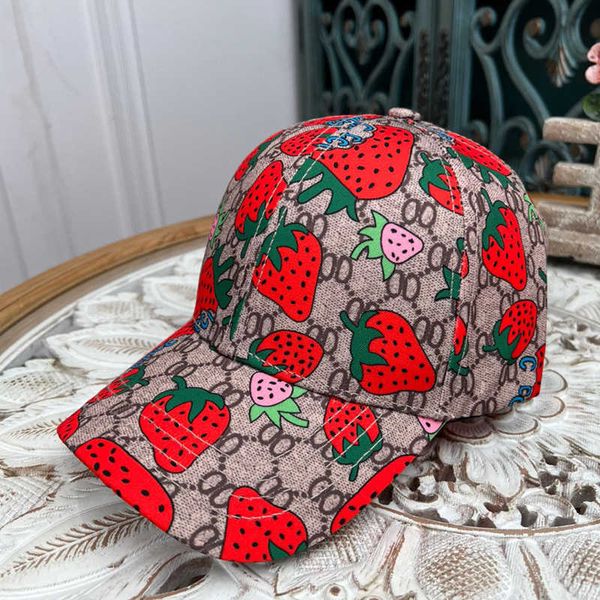 

baseball cap designers hats luxury ball cap strawberries designs sports style travel running wear hat temperament versatile caps multiple, Blue;gray