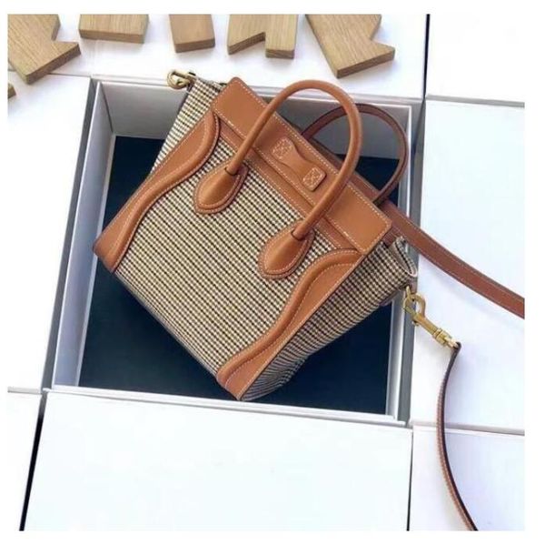 

forever classic nano smiley bag in drummed natural calfskin cosmetic bags textile genuine leather cases with long shoulder strap handbags lu