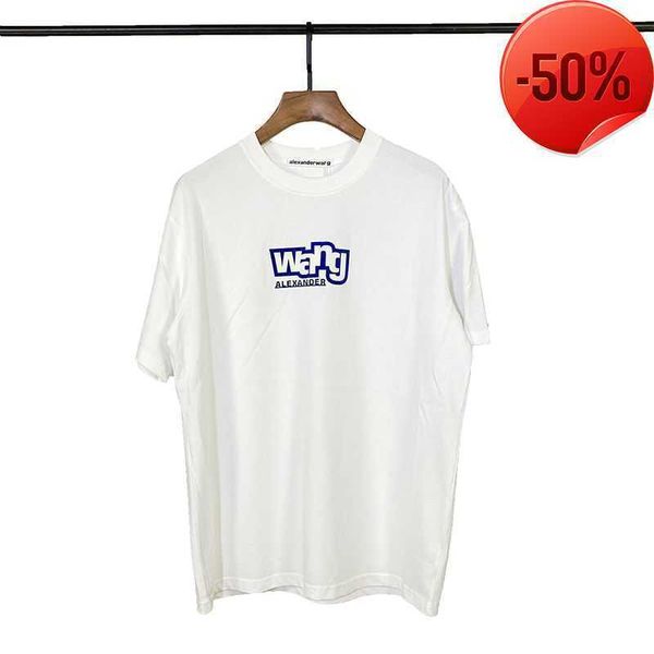 

t shirt for women loose couple print alexander men's and women's inkjet short sleeve t-shirt letter cscv, White