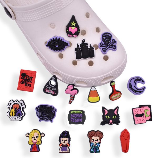 

anime charms wholesale childhood memories witch series funny gift cartoon charms shoe accessories pvc decoration buckle soft rubber clog cha, Blue