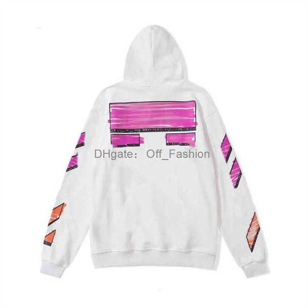 

streetwears 2023 long sleeves mens womens hoodie fashion loose hoodies cotton offs classic designer pullover winter sweatshirt hooded print, Black