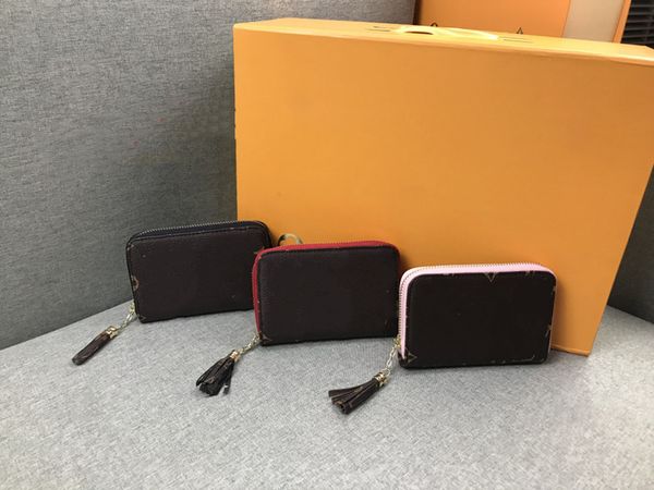 

designers wallets purses fashion short zippy wallet monograms classic zipper pocket pallas bag zip coin purse card holder, Red;black
