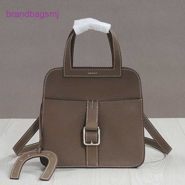 

original designer handbags hermm leisure womens bag 2023 korean version of the first layer cowhide practical multipurpose decorative buckle