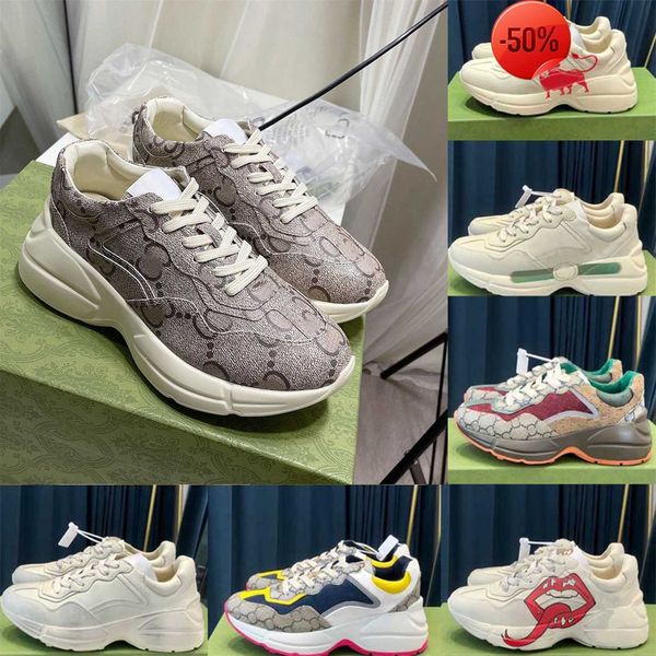

designer sneakers casual shoes trainers platform sneaker mouth shoe vintage chaussures strawberry mouse with box multicolor men women