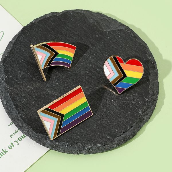 

lgbt rainbow flag brooch cute anime movies games hard enamel pins collect metal cartoon brooch backpack hat bag collar lapel badges, Blue