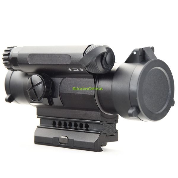 

tactical m4 1x red dot sight optics 20mm picatinny weaver rail mount base for hunting airsoft