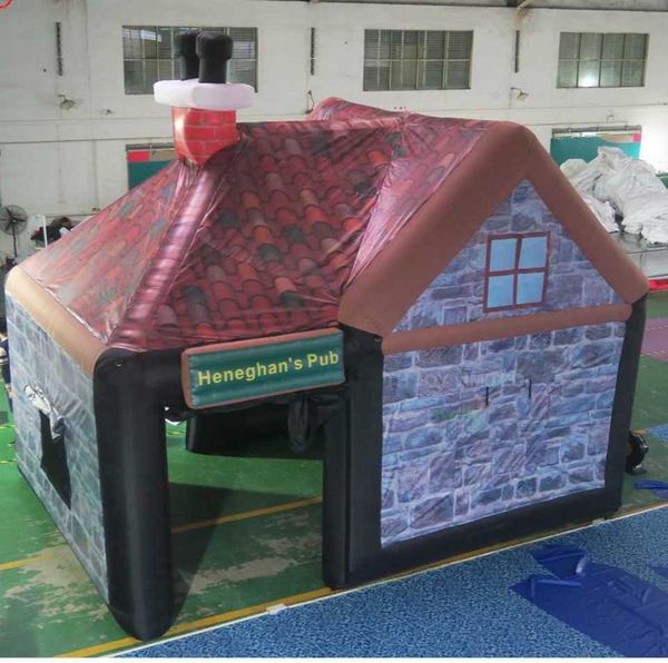 

6x4x5m outdoor activities inflatable cube pub irish bar party tent for sale