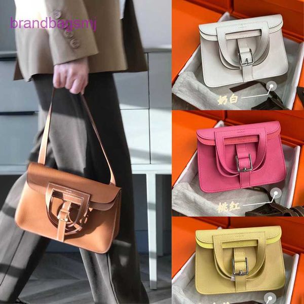 

original designer handbags hermm 2023 autumn and winter new horseshoe cow leather shoulder unique design fashion commuter for women