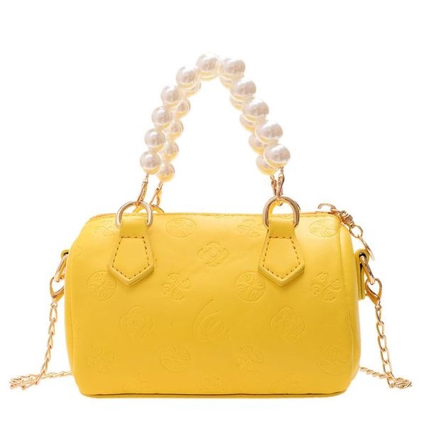 

handbags cute shoulder bags childrens fashion simple parent-child messenger with modern girl pearl e9221, Black