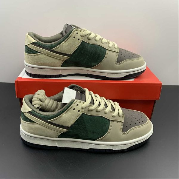 

designer shoes green brown sb dunks low casual lifestyle shoes with original box