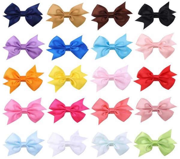 

baby girls hair bow clips kids dovetail bowknot hairpins children boutique ribbon bows barrettes headwear for toddler  colors kf5794549, Slivery;white