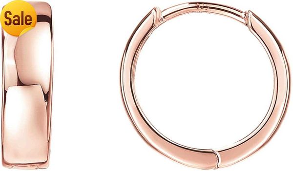

pavoi 14k gold plated sterling silver post huggie earrings.small hoop earrings.gold earrings for women, Golden;silver