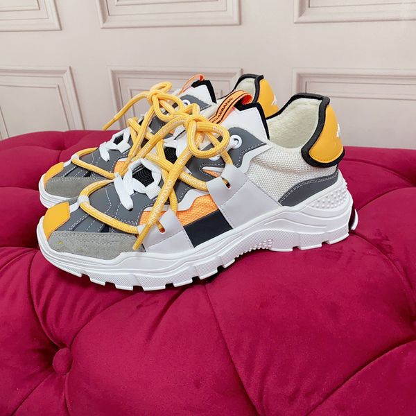 

2023 sneakers casual shoes luxury mixed-material space leather mesh breathable suede reflective rubber sole 0412, Black