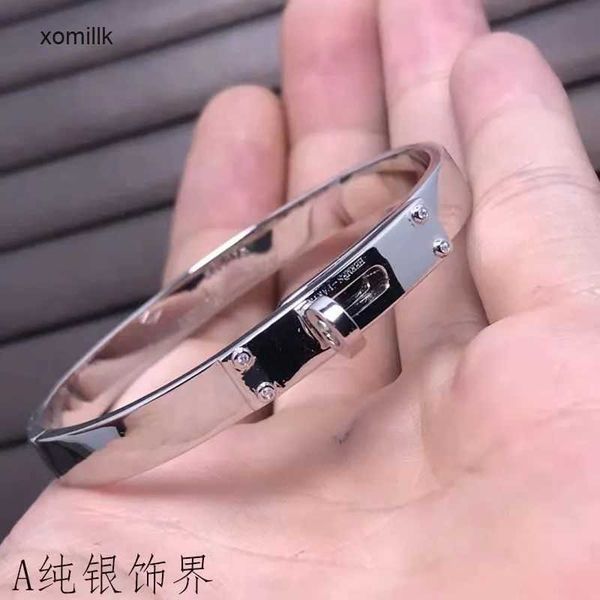 

hermm gift bracelets s925 sterling silver inlaid diamond pig nose celebrity style versatile light luxury high grade cyber red temperament 1f, Black