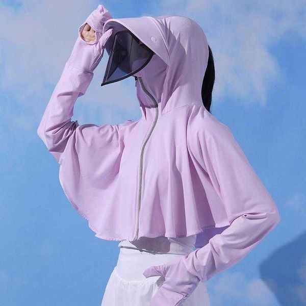 

sun protection jacket shawl cape cardigan womens summer electric car ice silk, Black;brown