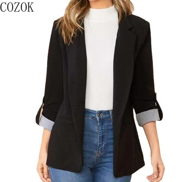 

pants 2022 fall winter fashion stitching lapel slimfit cardigan graceful suit jacket coats, White