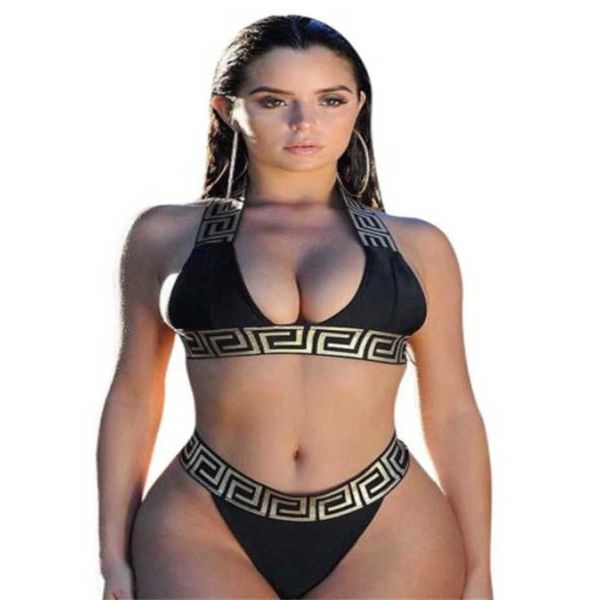 

summer vercace bikini versage new set fashion beach bikini multicolors designers time women swimsuits bathing suits ladies swimwear, Black