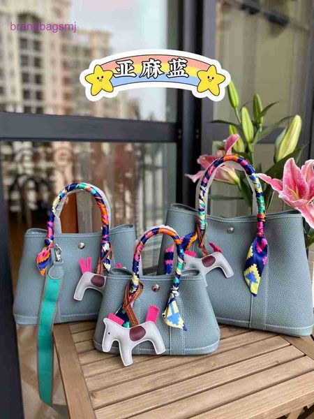 

original designer handbags hermm lichee grain layer cow leather garden 2023 large capacity mommy fashion women's hand