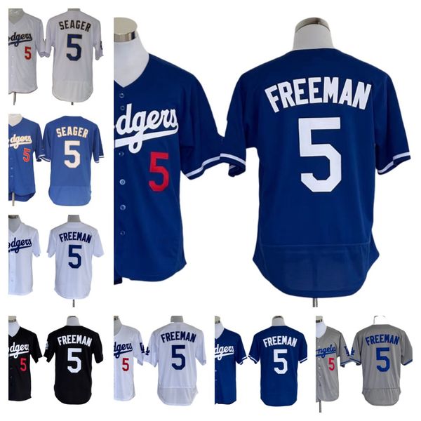 

s-3xl 5 freddie an los dod men baseball jerseys, Blue;black