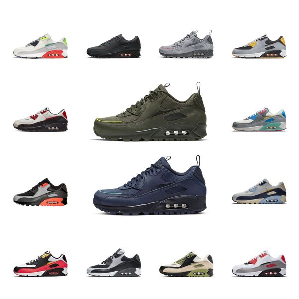 

2023 sports airs cushion 90 running shoes max 90 grey white swingman solar flare blue void triple black airmaxs 90s men women trainers sneak