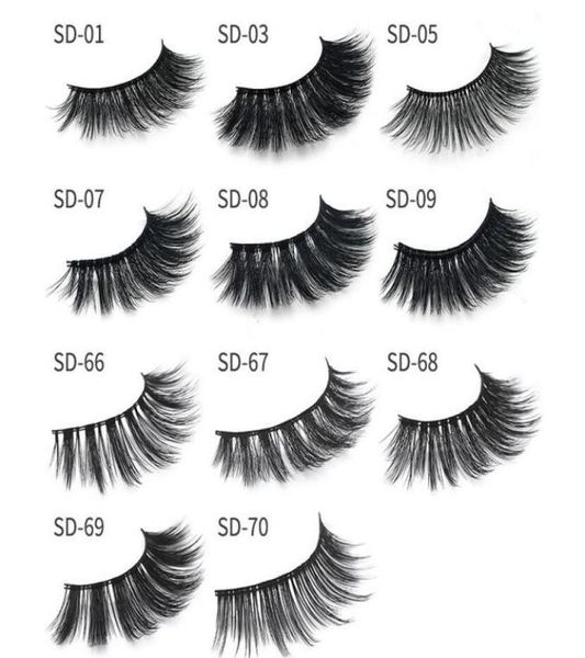 

11 styles selling 1pairlot 100 real siberian 3d full strip false eyelash long individual eyelashes lashes extension6116248