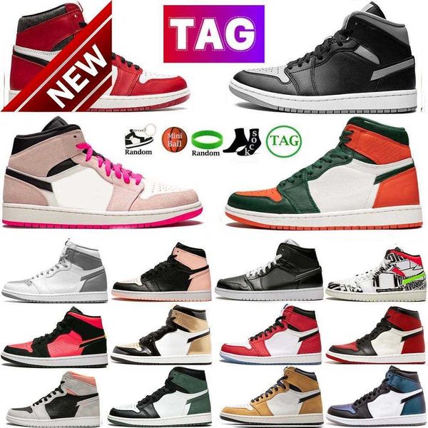 

og high mens basketball shoes 1s starfish lost found bred patent university blue bubble gum yellow toe unc obisidian hyper royal men women t