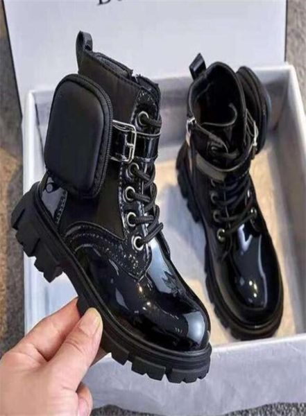 

autumn winter girls martin boots pu leather children fashion ankle boots kids high shoes2565949, Black;grey