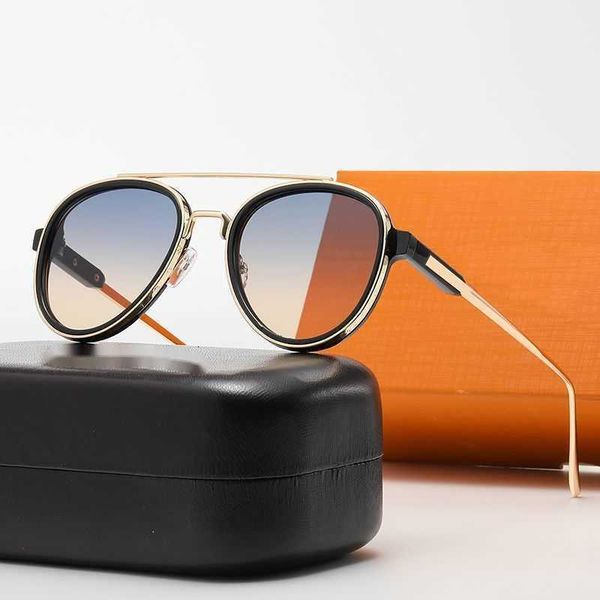 

new fashion sunglasses metal trend men's and women's british anti glare business, White;black