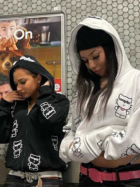 

men's jackets 2023 coreano y2k hoodies mulheres jaqueta de impresso oversized zip up hoodies gtico roupas hoodie kaii moletons oversize, Black;brown