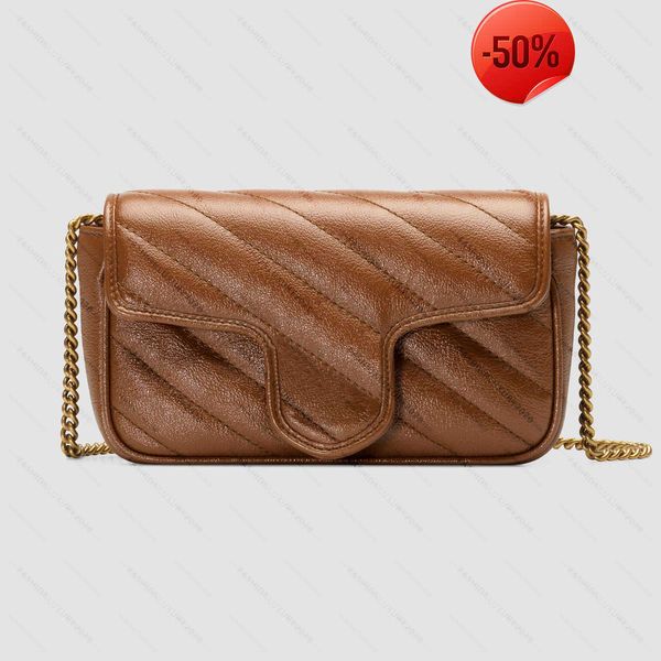

real leather women shoulder bag chain strap crossbody brown color mini messenger purses classic fashion handbag totes with box
