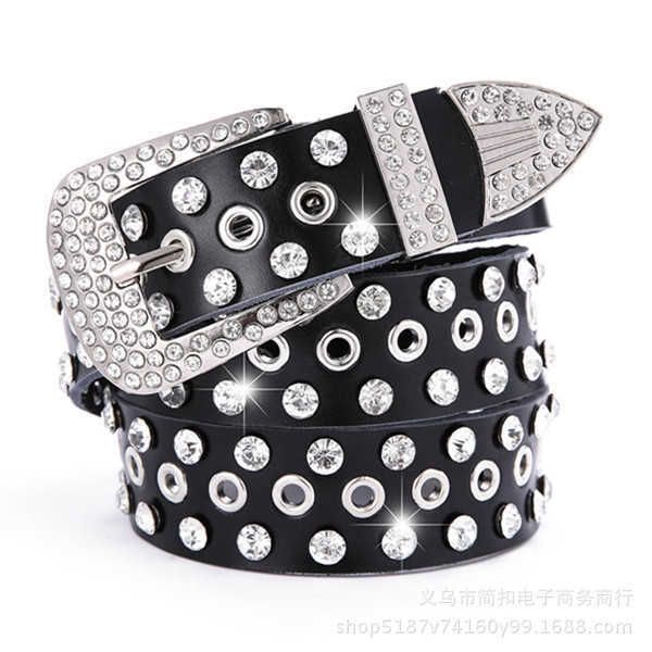 

suspenders korean white leather full women's diamond belt, Black;brown