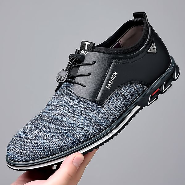 

luxury mens casual shoes wedding dress driving shoes fashion soft breathable boat shoes big size 38-52, Black